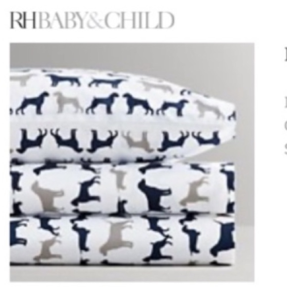 Restoration Hardware - Dog Silhouette twin sheet sets (2)